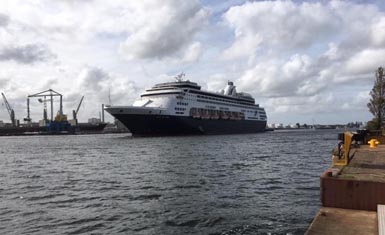 Vasco Da Gama, 1st of the 4 Cruisers vsls of Global Shipping at Damen Shiprepair Amsterdam